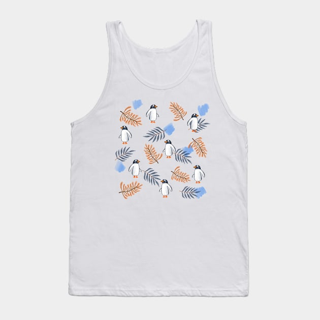 Penguins in Foliage Tank Top by thewhimsicalrepose